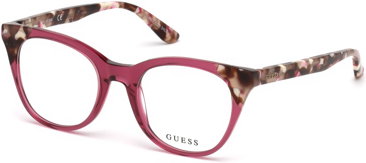 Guess GU2675 Geometric Eyeglasses 074-074 - Pink 