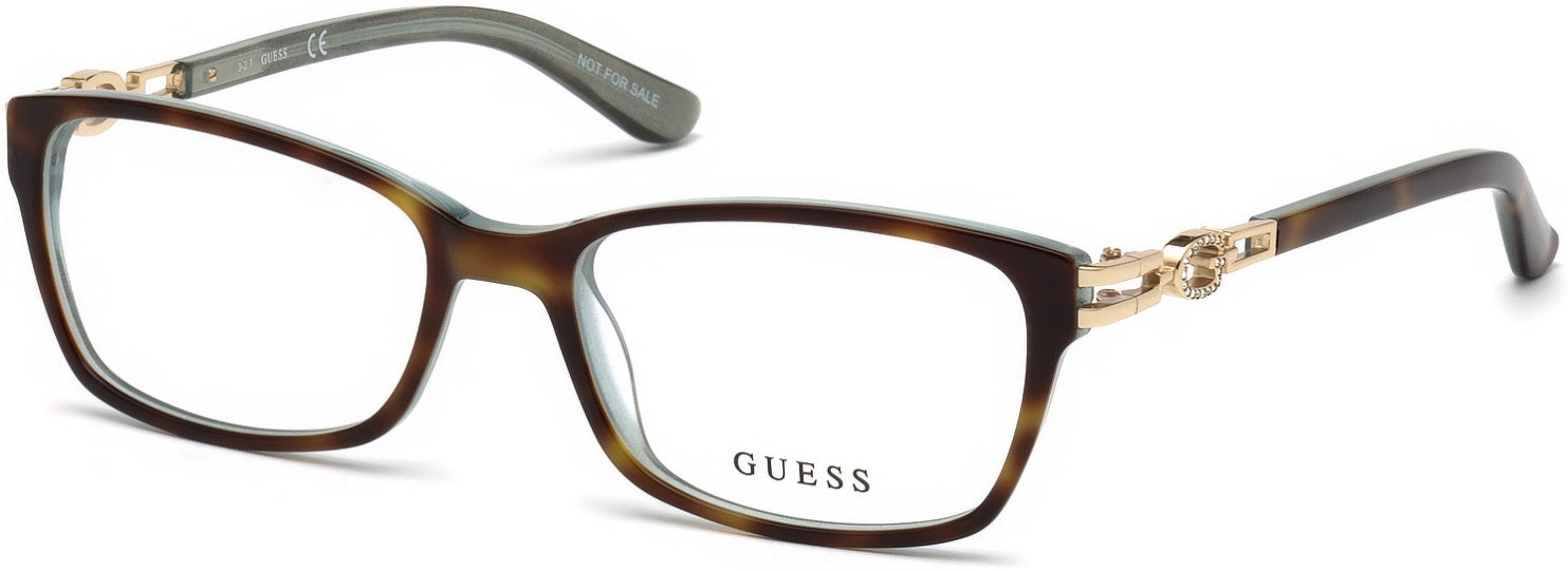 Guess GU2677 Geometric Eyeglasses 055-055 - Coloured Havana