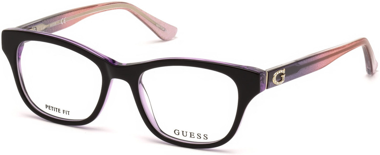 Guess GU2678 Geometric Eyeglasses 001-001 - Shiny Black