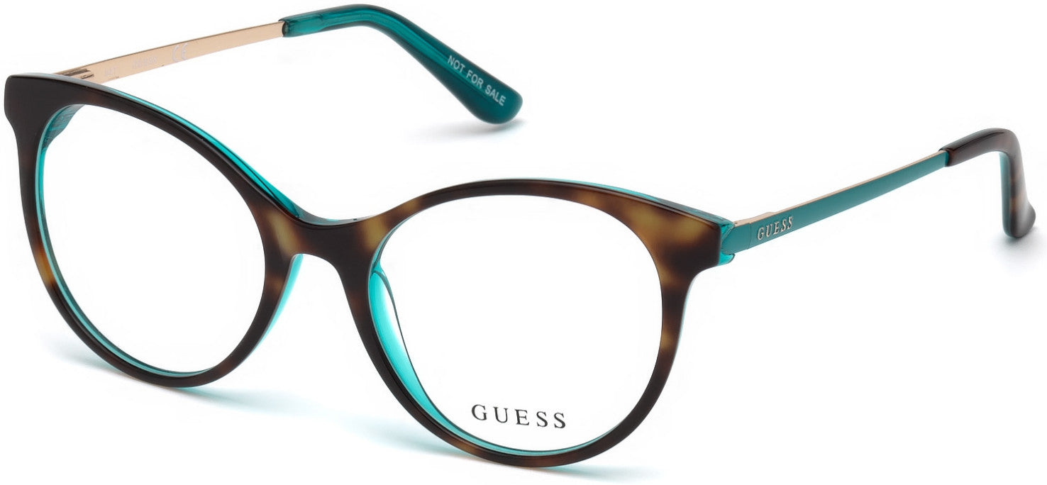 Guess GU2680 Round Eyeglasses 056-056 - Havana