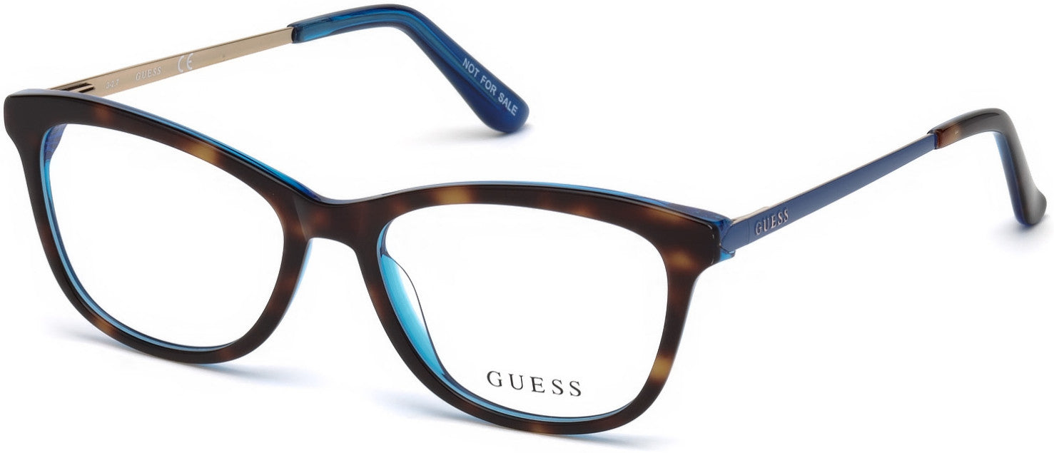 Guess GU2681 Geometric Eyeglasses 056-056 - Havana