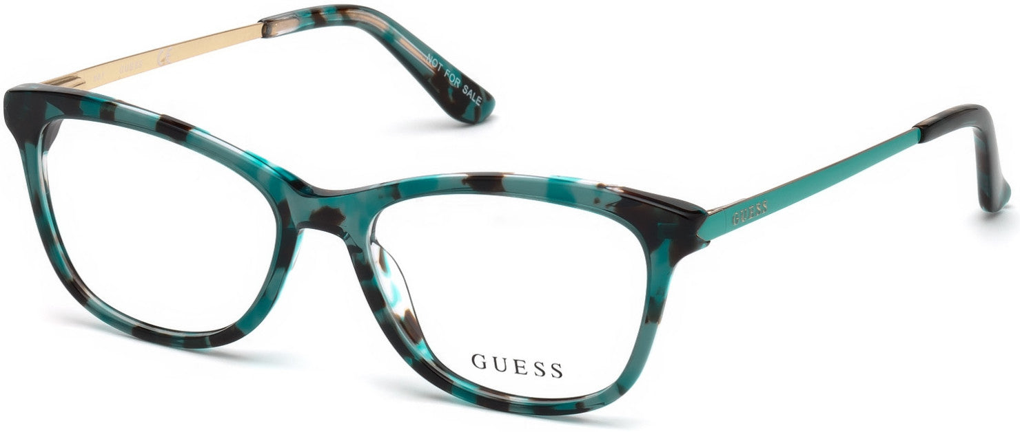 Guess GU2681 Geometric Eyeglasses 089-089 - Turquoise