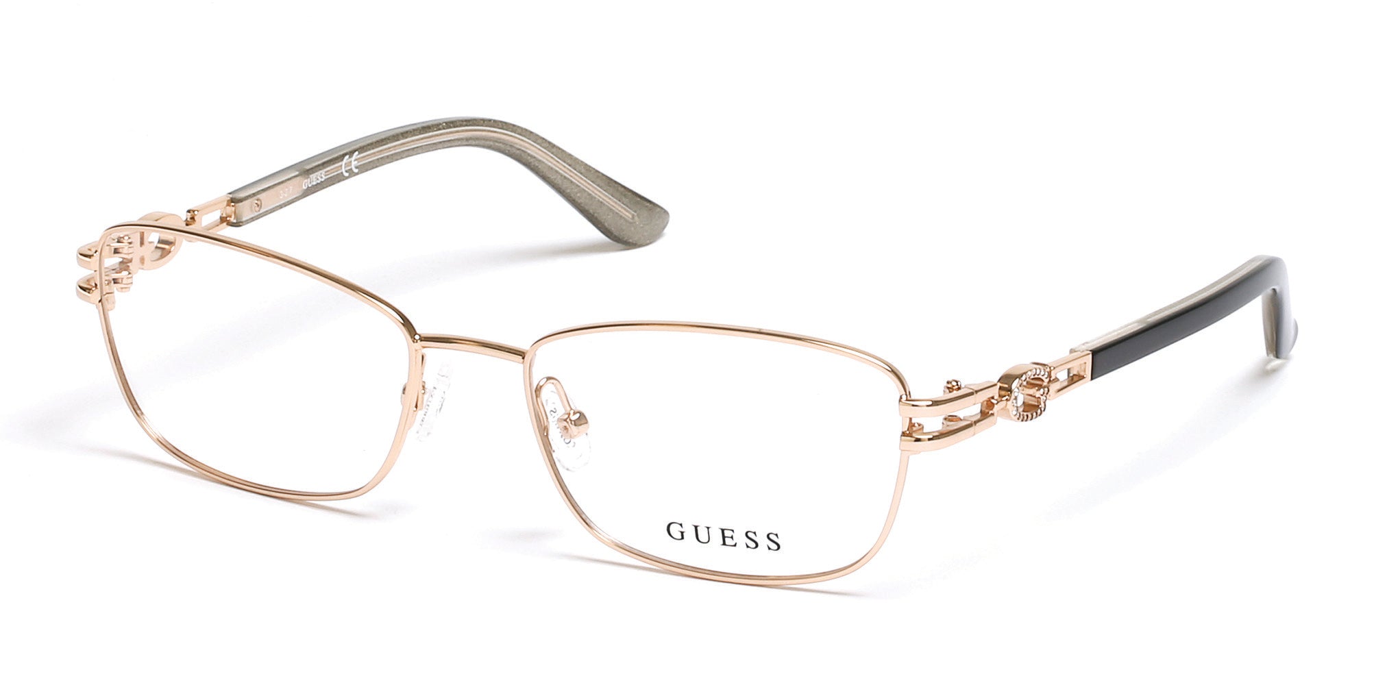 Guess GU2687 Geometric Eyeglasses 032-032 - Pale Gold