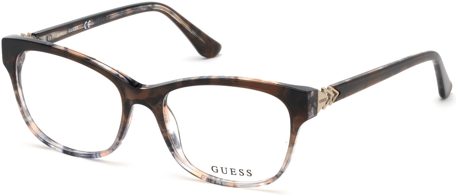 Guess GU2696-F Geometric Eyeglasses 056-056 - Havana