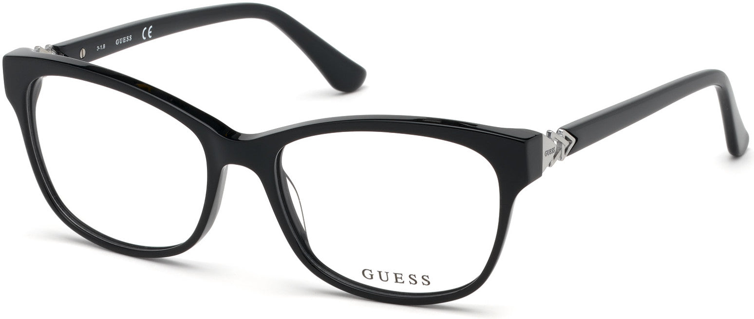Guess GU2696 Geometric Eyeglasses 001-001 - Shiny Black