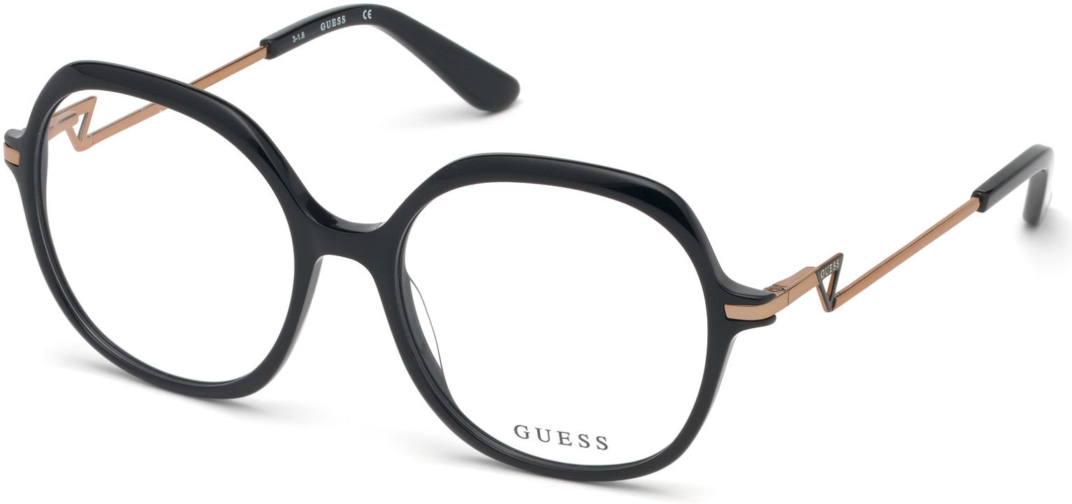 Guess GU2702 Geometric Eyeglasses 001-001 - Shiny Black