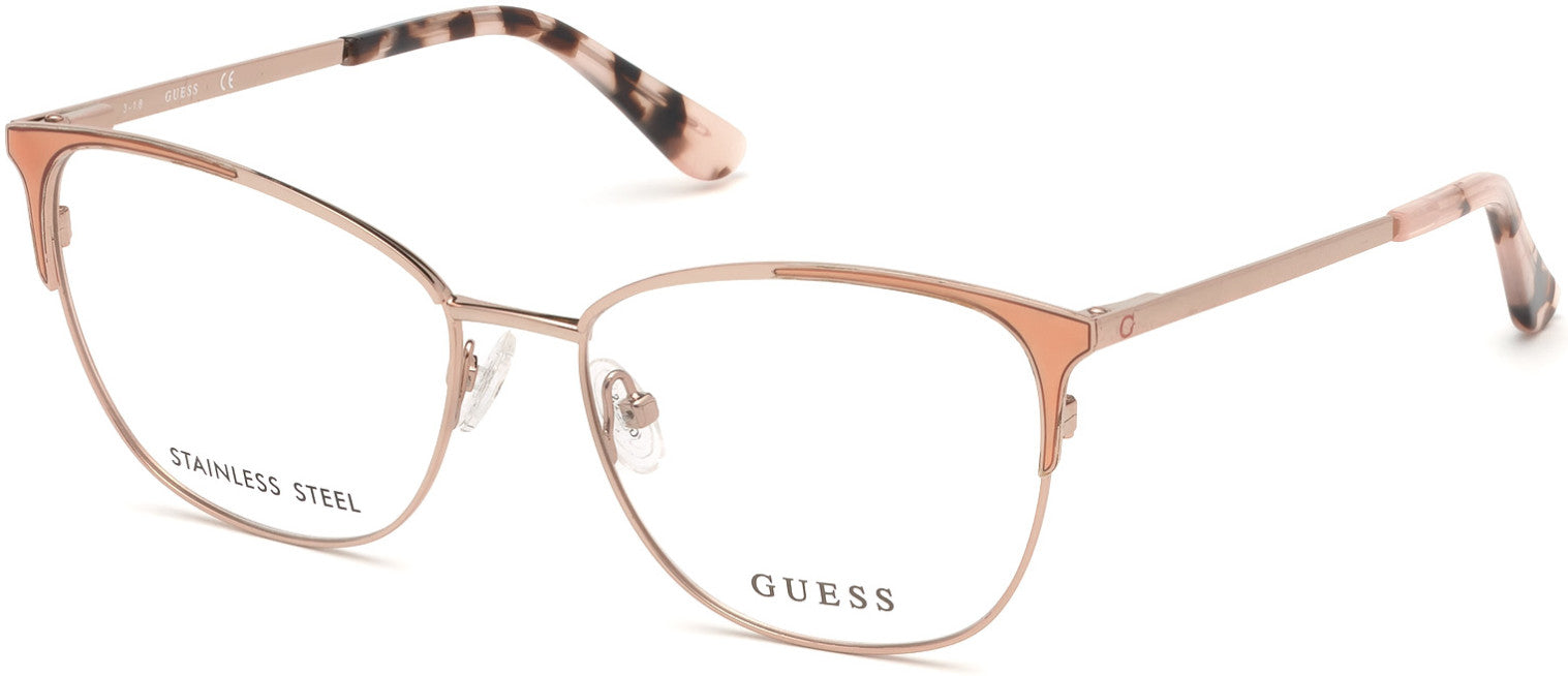 Guess GU2705 Geometric Eyeglasses 074-074 - Pink 