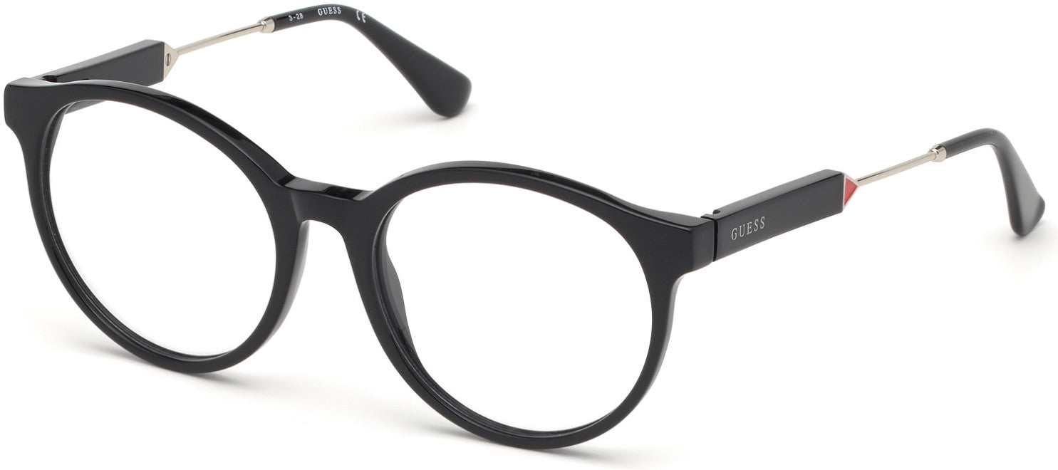 Guess GU2719 Round Eyeglasses 001-001 - Shiny Black