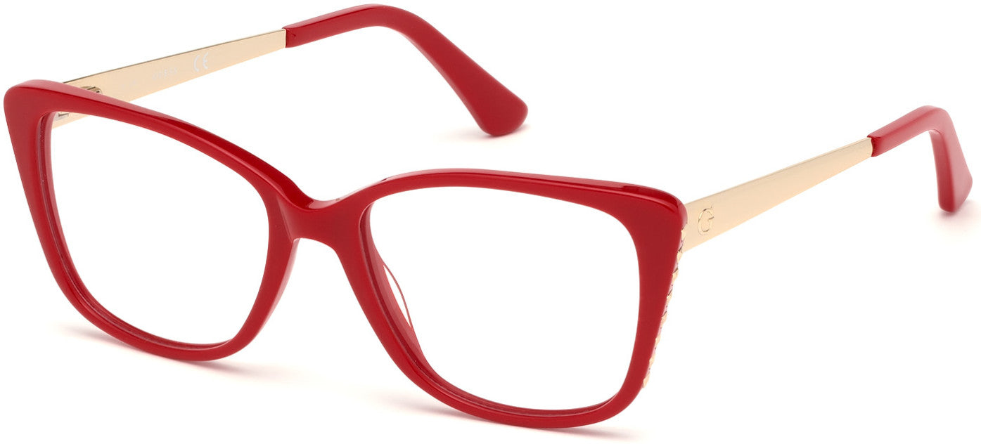 Guess GU2720 Butterfly Eyeglasses 066-066 - Shiny Red