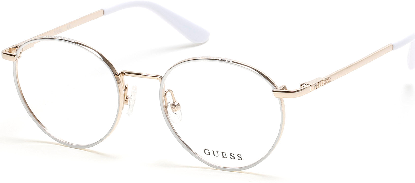 Guess GU2725 Round Eyeglasses 024-024 - White