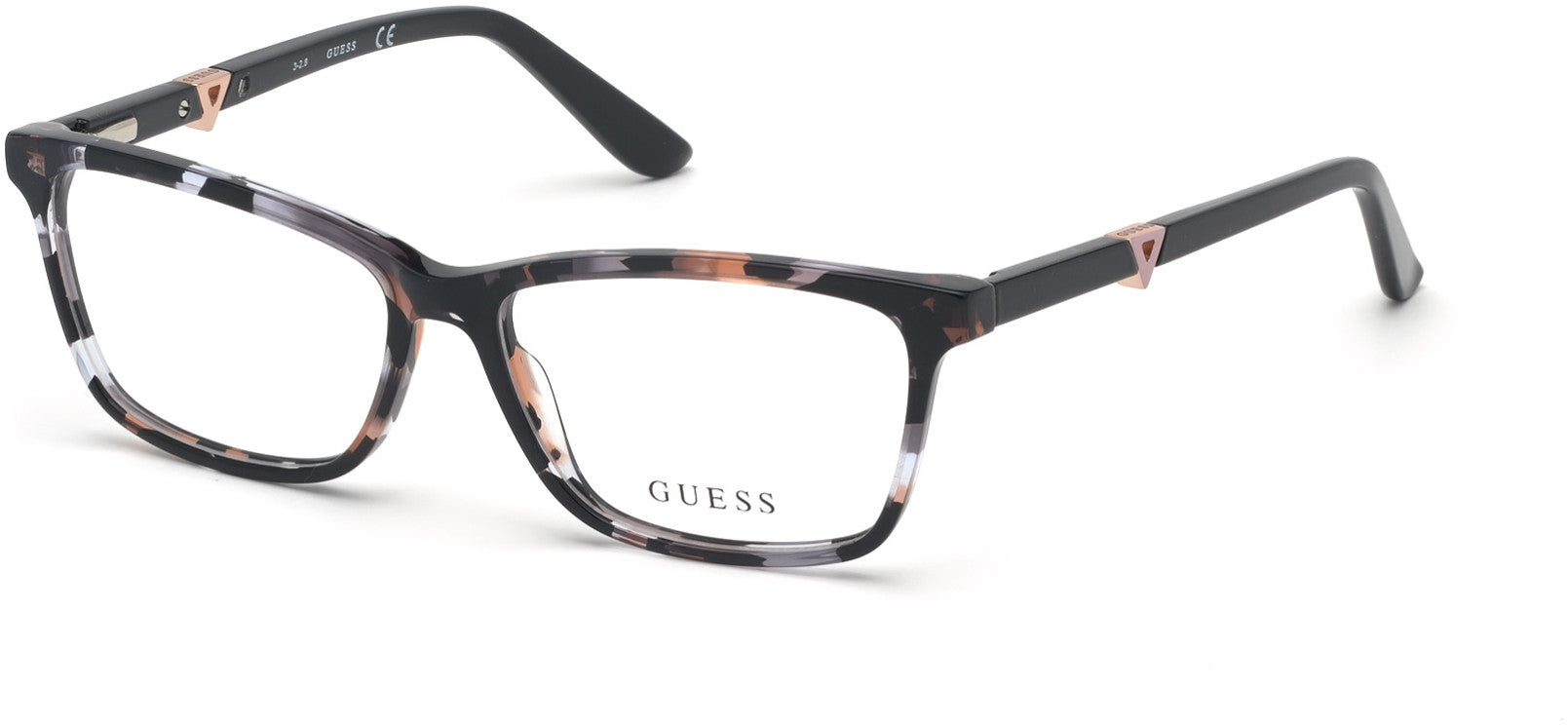 Guess GU2731 Geometric Eyeglasses 055-055 - Coloured Havana