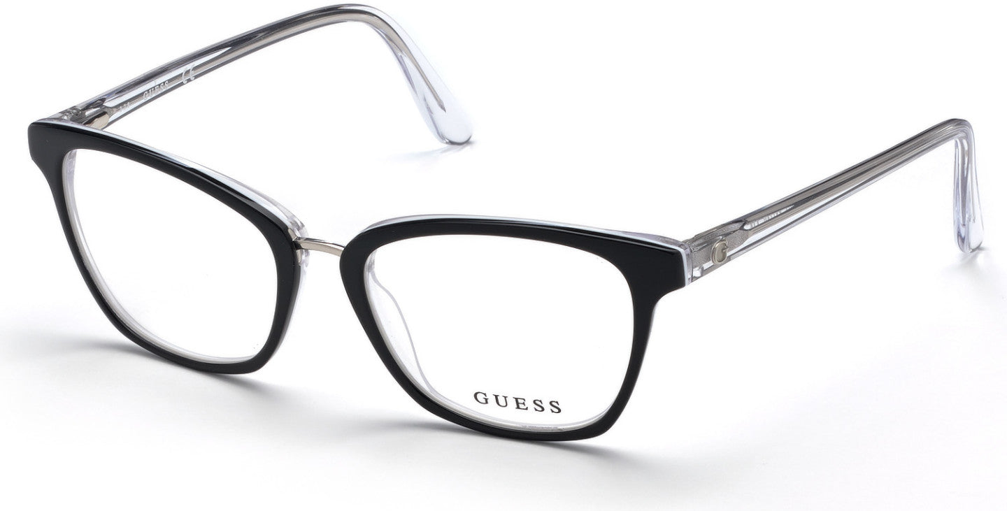 Guess GU2733 Geometric Eyeglasses 003-003 - Black/crystal