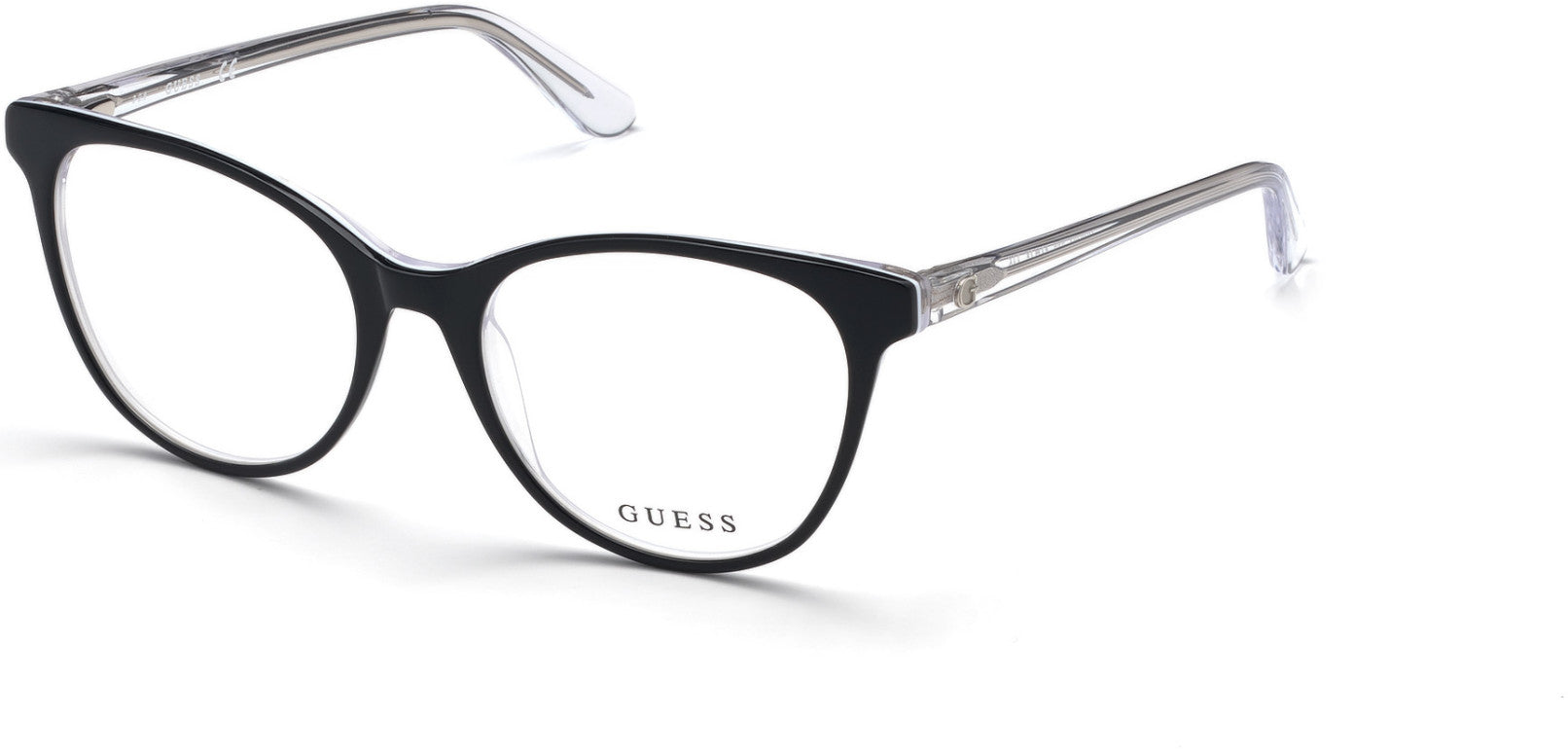 Guess GU2734-F Geometric Eyeglasses 003-003 - Black/crystal
