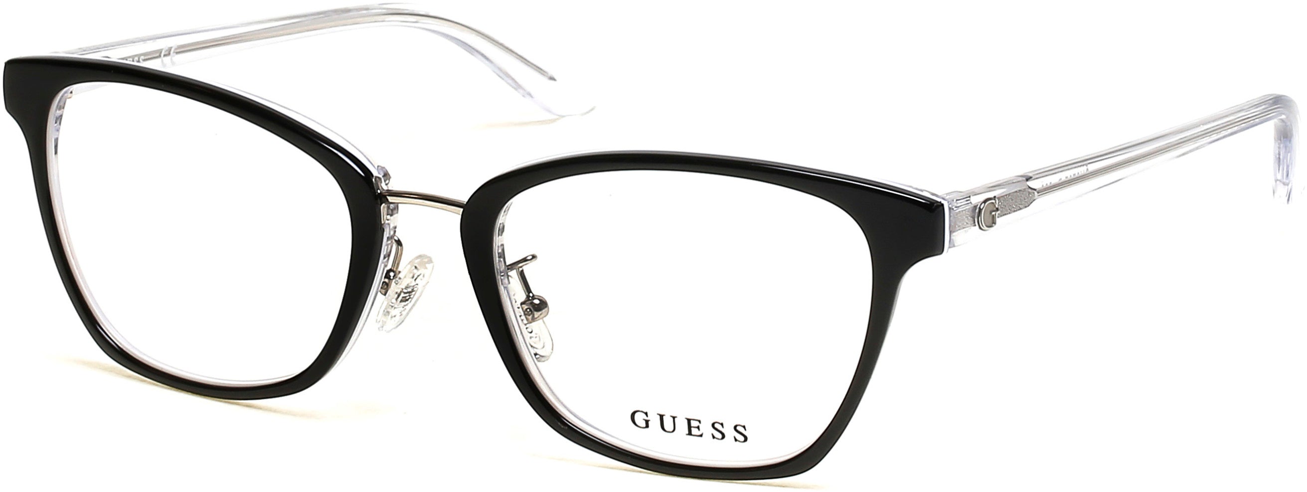 Guess GU2737-D Geometric Eyeglasses 003-003 - Black/crystal