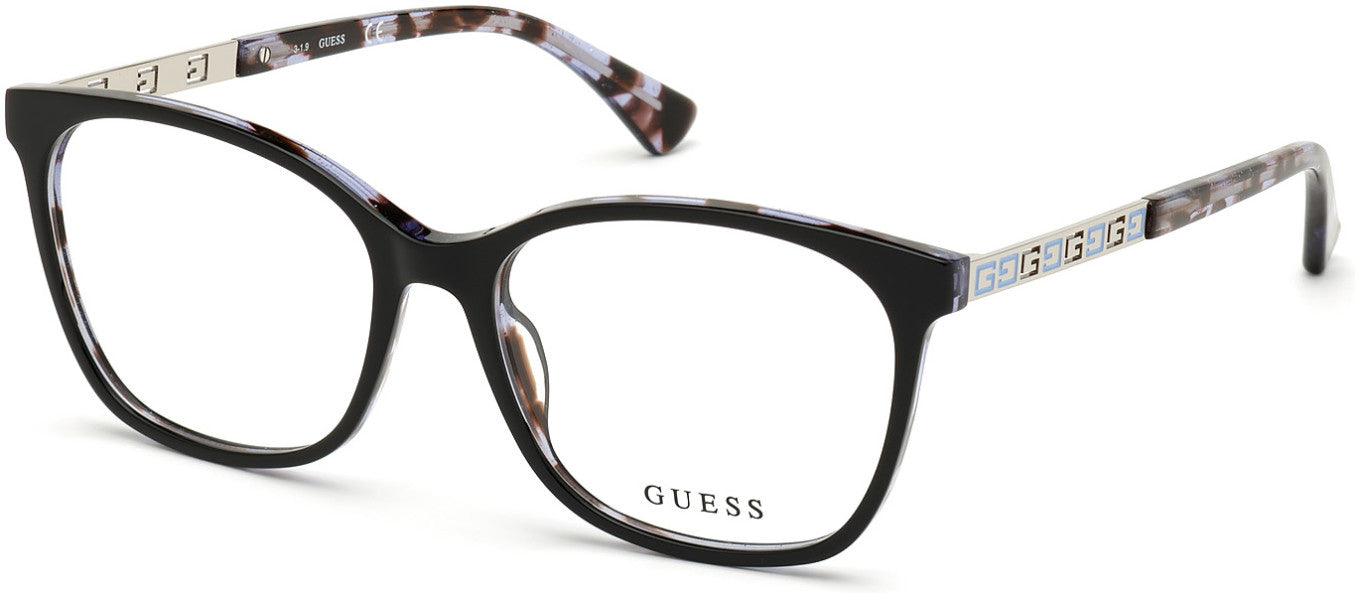 Guess GU2743 Square Eyeglasses 001-001 - Shiny Black
