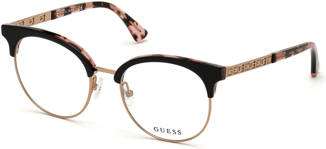 Guess GU2744 Browline Eyeglasses 005-005 - Black