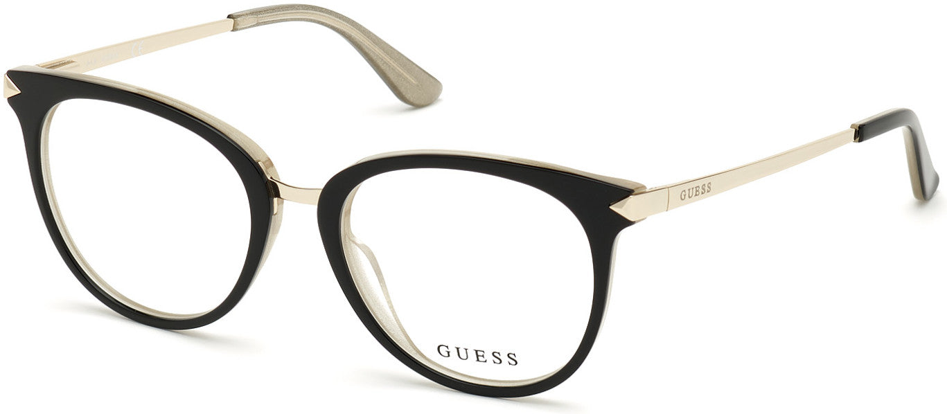 Guess GU2753 Round Eyeglasses 005-005 - Black