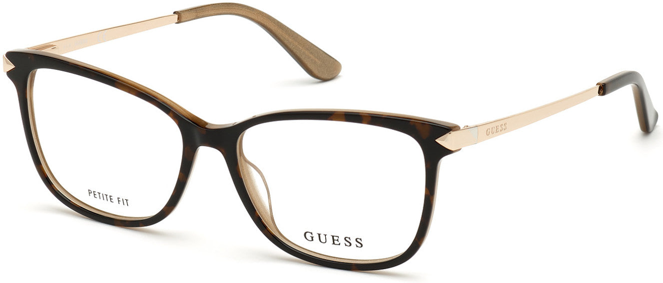 Guess GU2754 Rectangular Eyeglasses 052-052 - Dark Havana