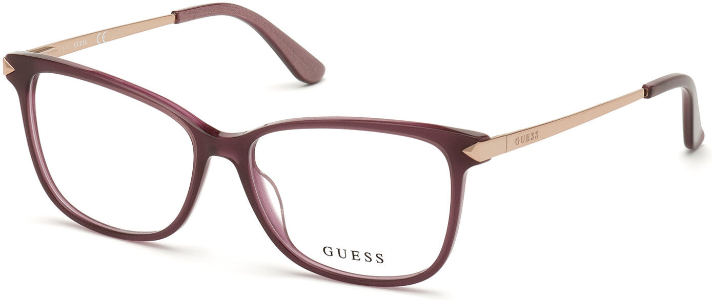 Guess GU2754 Rectangular Eyeglasses 081-081 - Shiny Violet