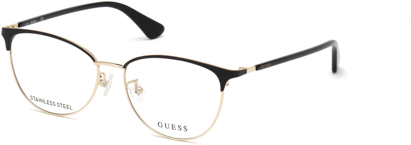 Guess GU2775-D Oval Eyeglasses 001-001 - Shiny Black