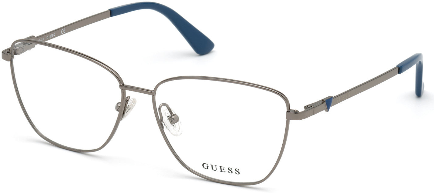 Guess GU2779 Square Eyeglasses 010-010 - Shiny Light Nickeltin
