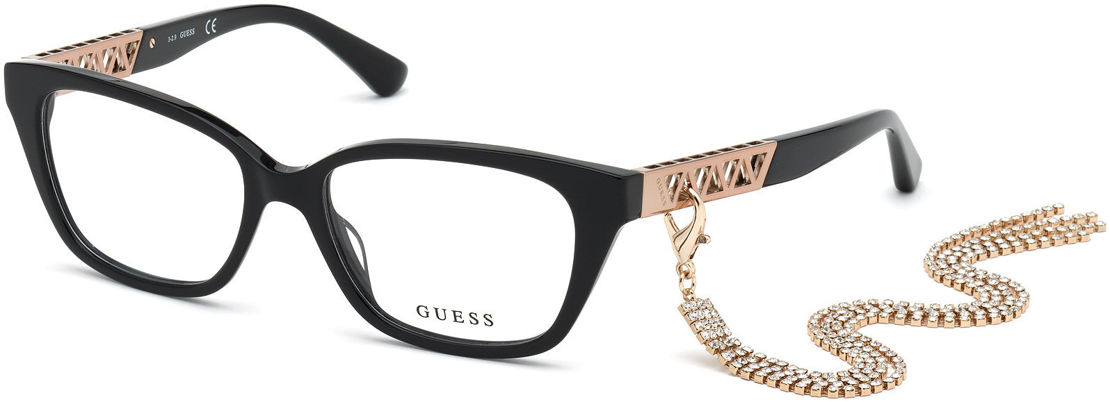 Guess GU2784 Square Eyeglasses 001-001 - Shiny Black