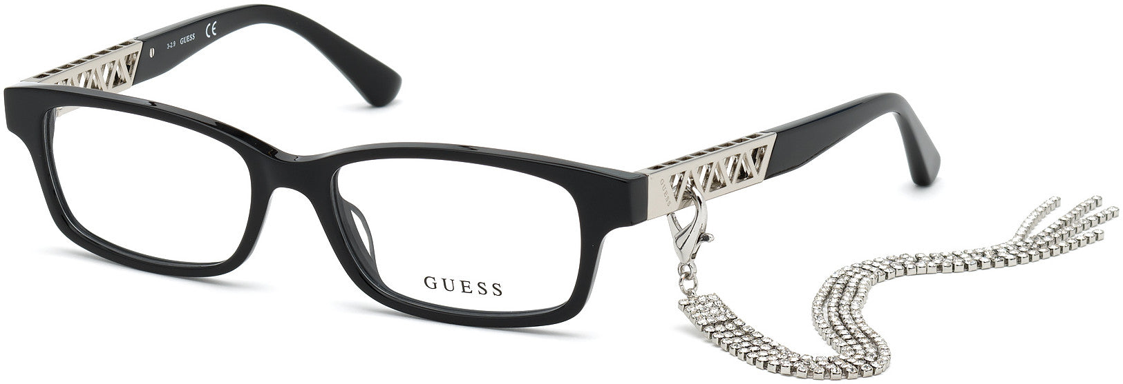 Guess GU2785 Rectangular Eyeglasses 001-001 - Shiny Black