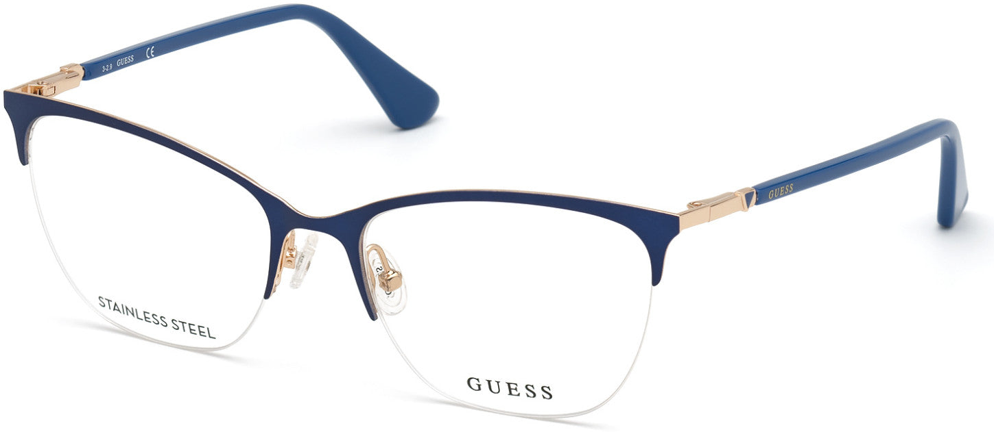 Guess GU2787 Cat Eyeglasses 091-091 - Matte Blue