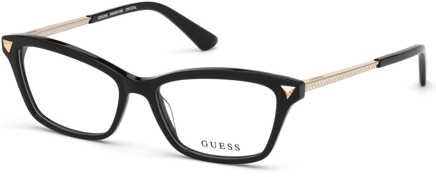 Guess GU2797-S Rectangular Eyeglasses 001-001 - Shiny Black