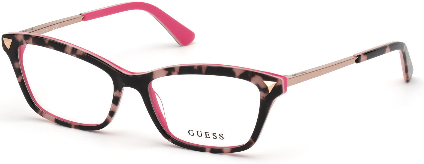 Guess GU2797 Rectangular Eyeglasses 074-074 - Pink 