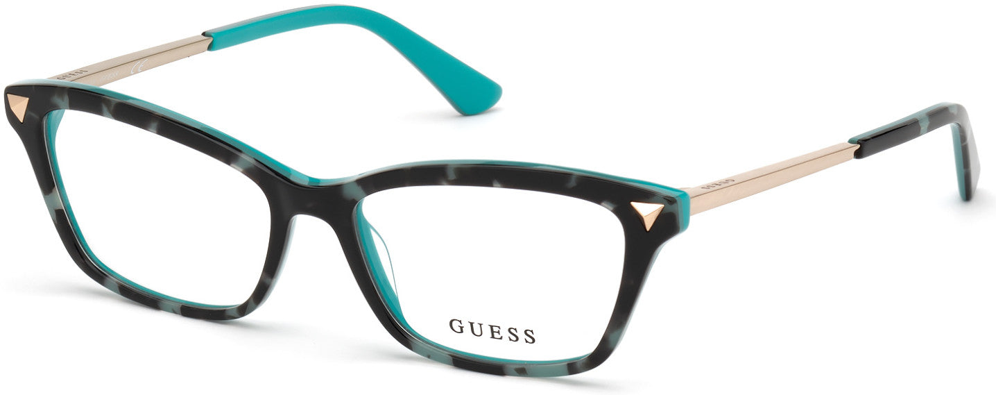 Guess GU2797 Rectangular Eyeglasses 095-095 - Light Green