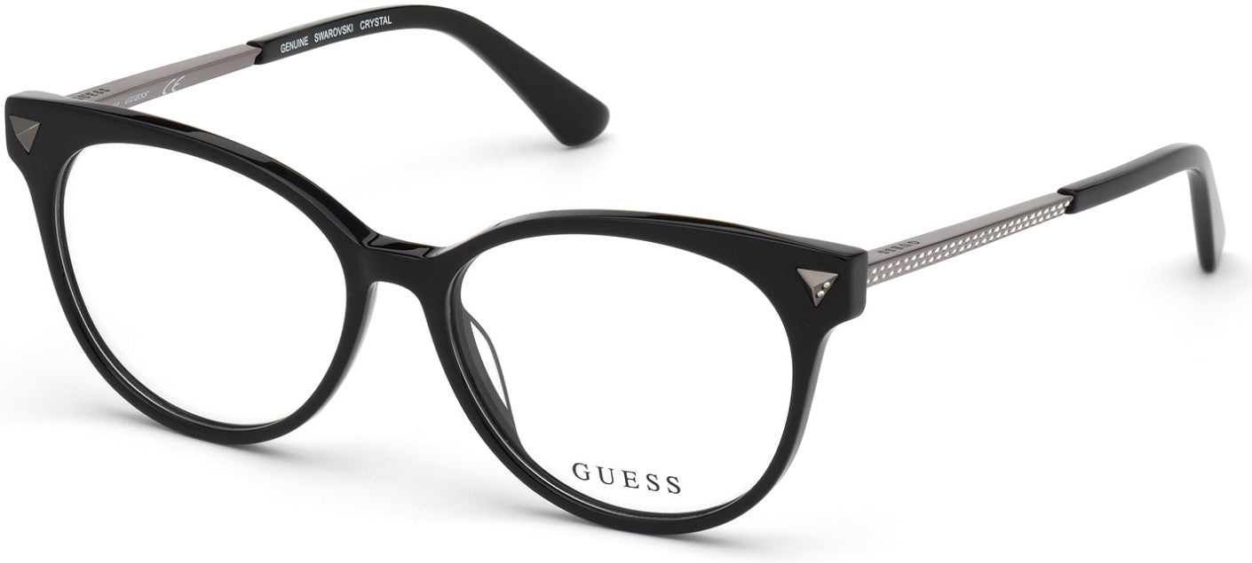 Guess GU2799-S Round Eyeglasses 001-001 - Shiny Black