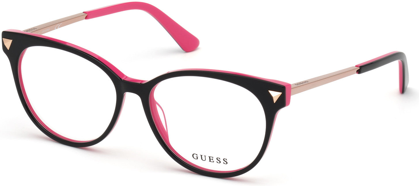 Guess GU2799 Round Eyeglasses 005-005 - Black