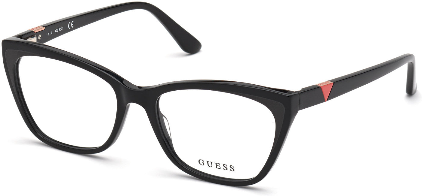 Guess GU2811 Square Eyeglasses 001-001 - Shiny Black