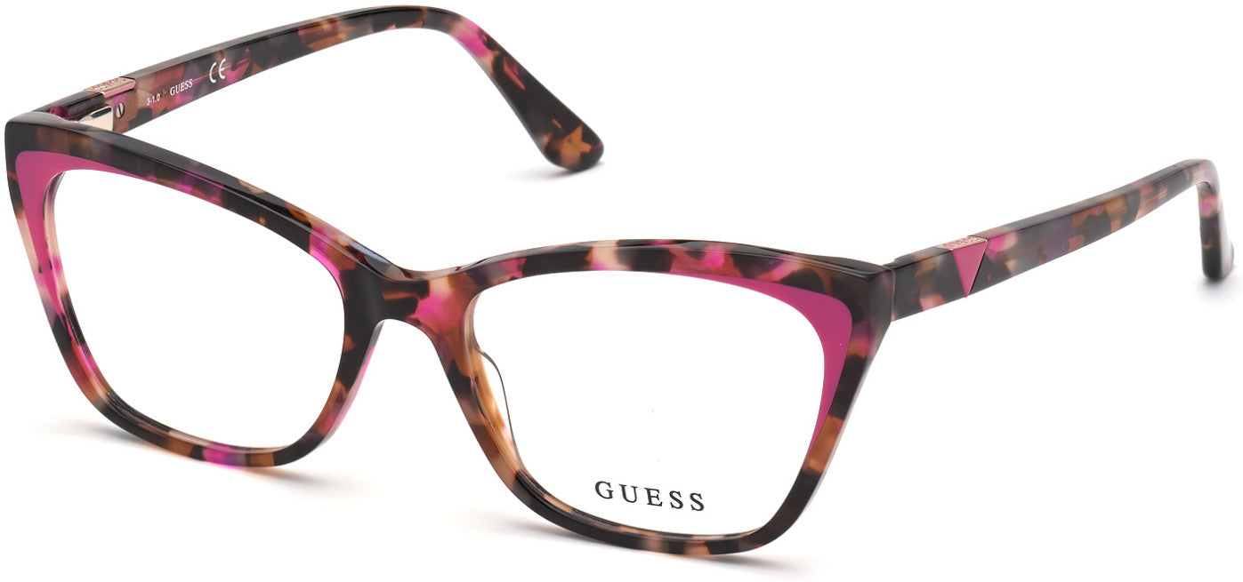 Guess GU2811 Square Eyeglasses 074-074 - Pink 