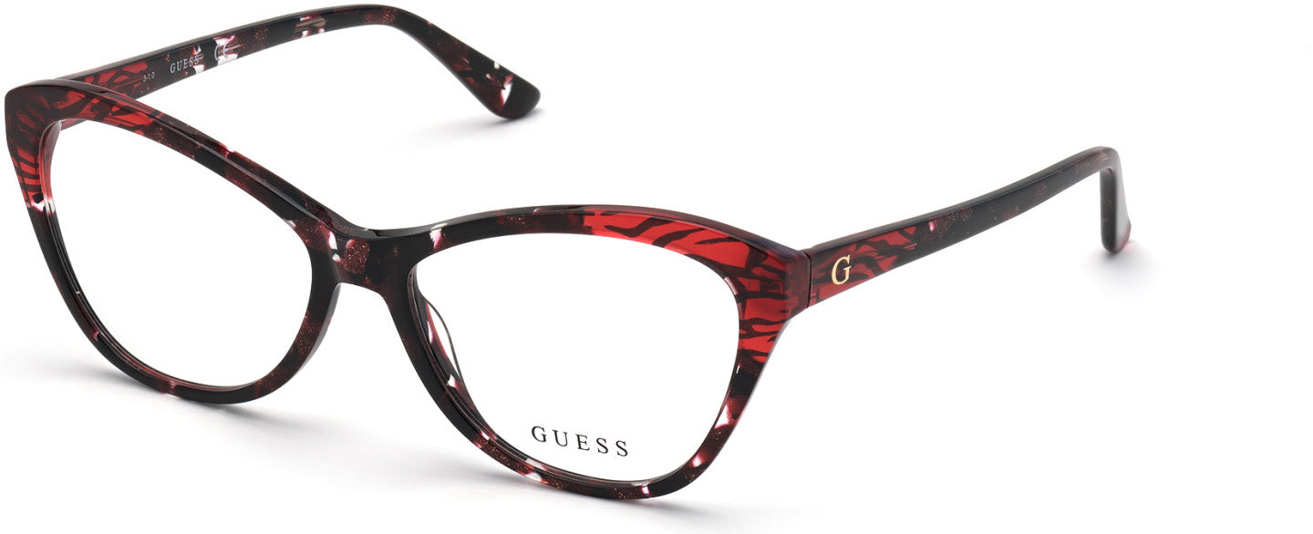 Guess GU2818 Cat Eyeglasses 068-068 - Red
