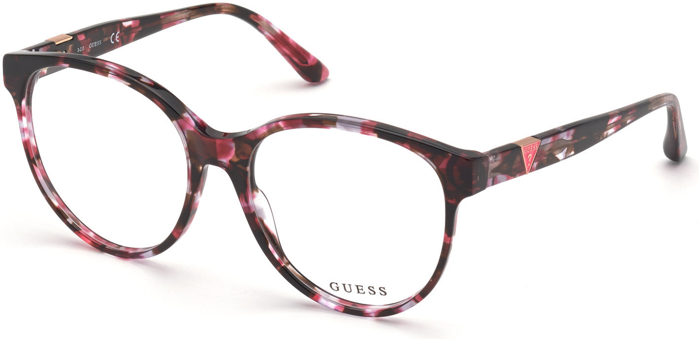 Guess GU2847 Round Eyeglasses 074-074 - Pink 