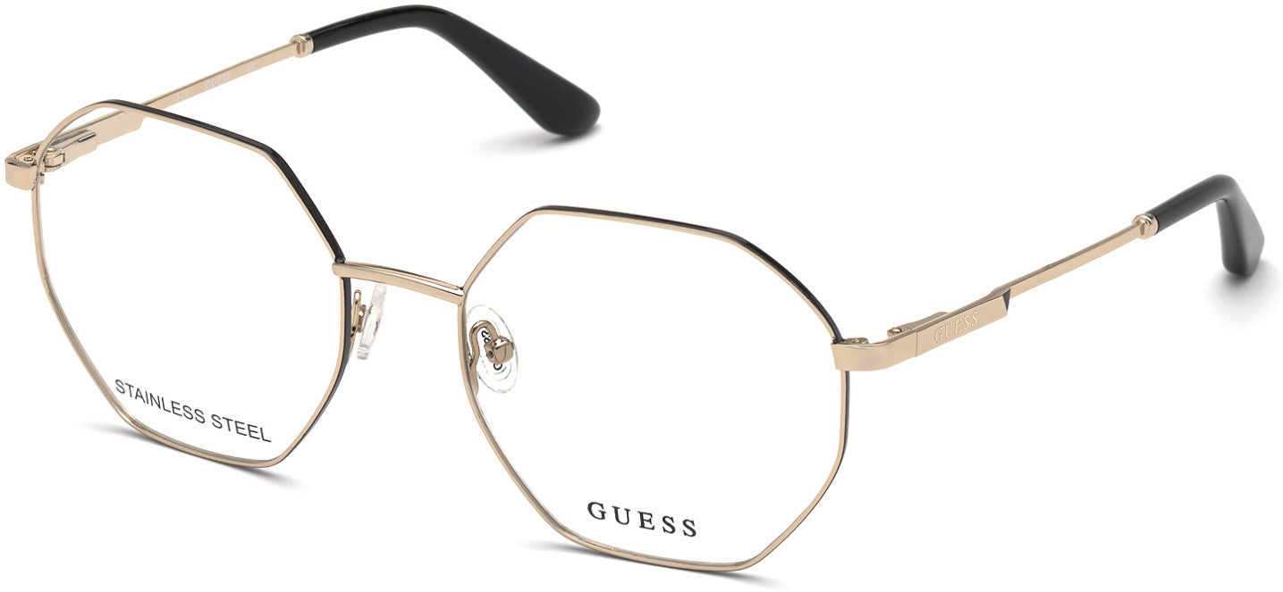 Guess GU2849 Geometric Eyeglasses 032-032 - Pale Gold