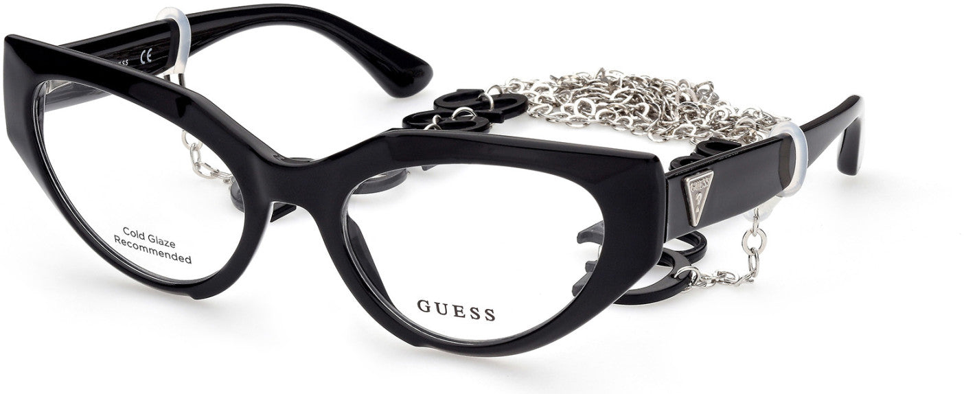 Guess GU2853 Cat Eyeglasses 001-001 - Shiny Black