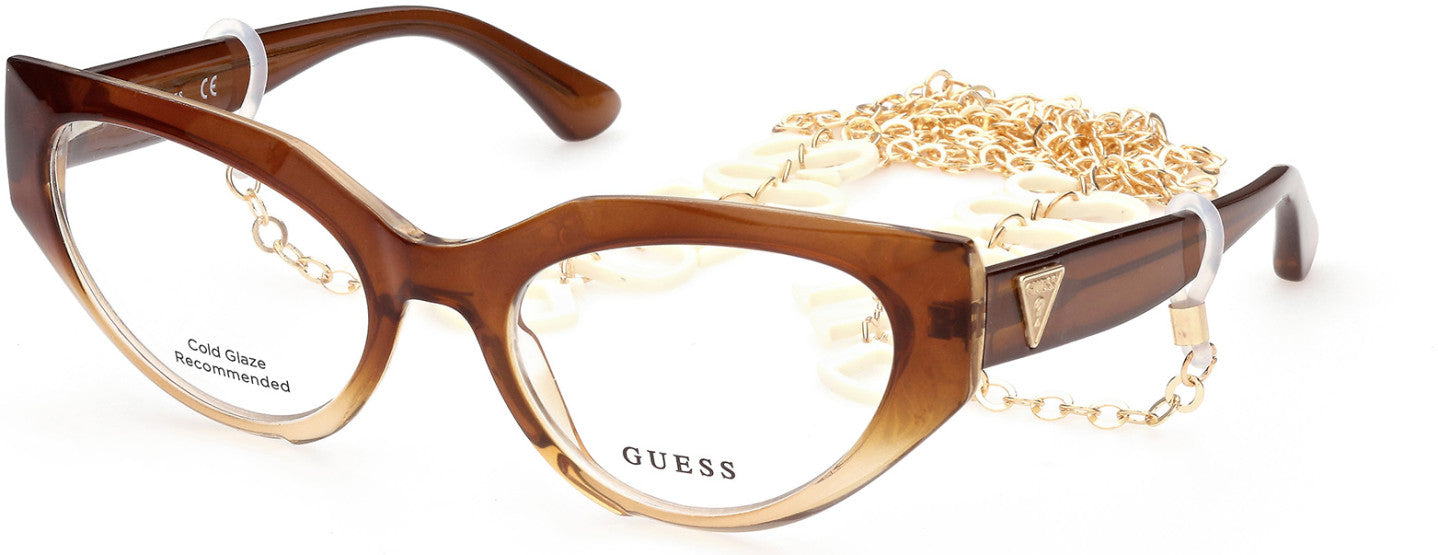 Guess GU2853 Cat Eyeglasses 047-047 - Light Brown
