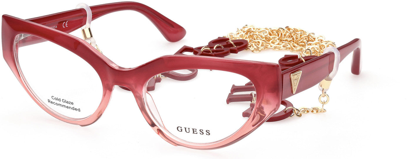 Guess GU2853 Cat Eyeglasses 074-074 - Pink 