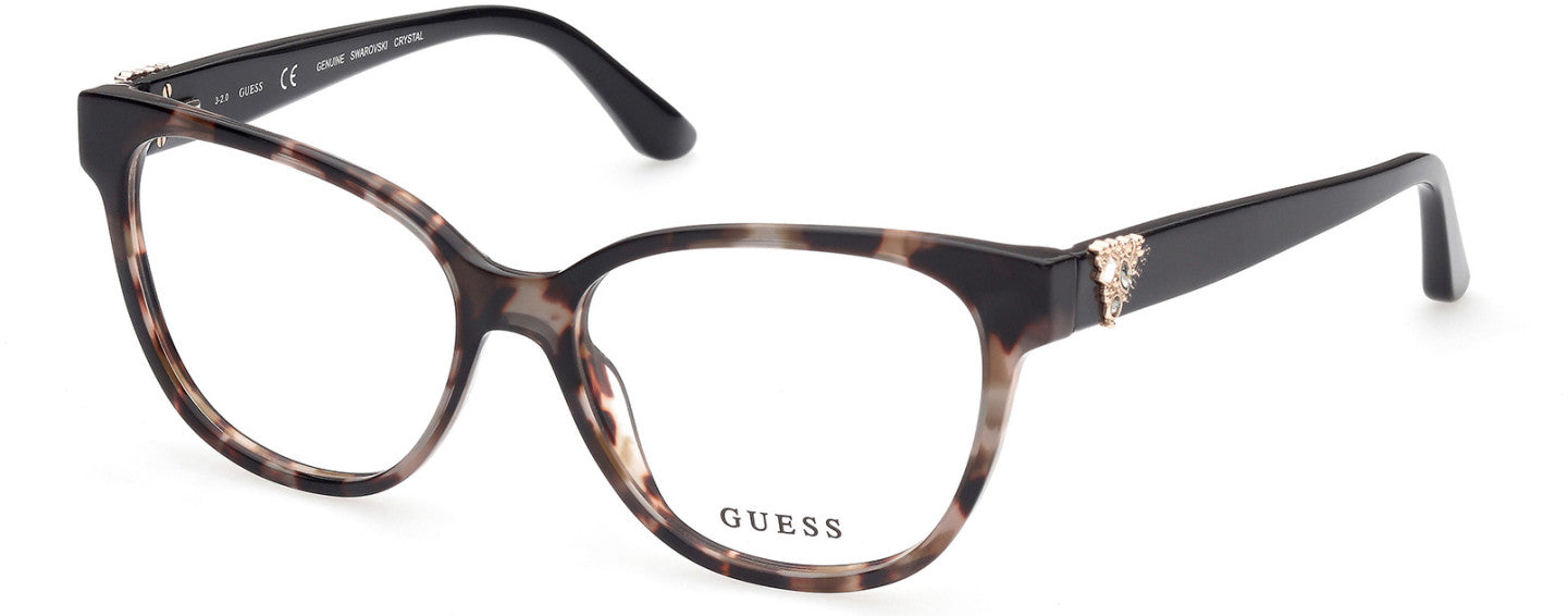 Guess GU2855-S Round Eyeglasses 053-053 - Blonde Havana