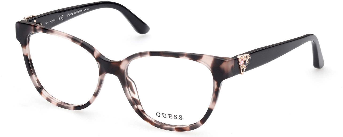 Guess GU2855-S Round Eyeglasses 074-074 - Pink 