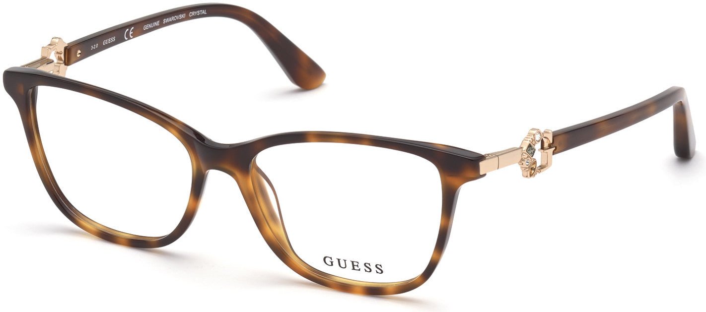 Guess GU2856-S Square Eyeglasses 053-053 - Blonde Havana