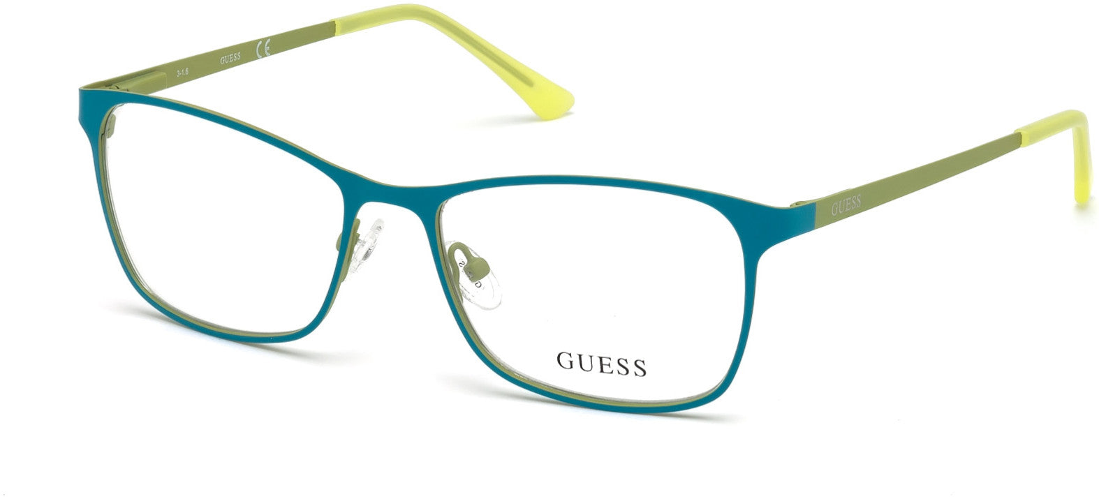 Guess GU3012 Geometric Eyeglasses 089-089 - Turquoise