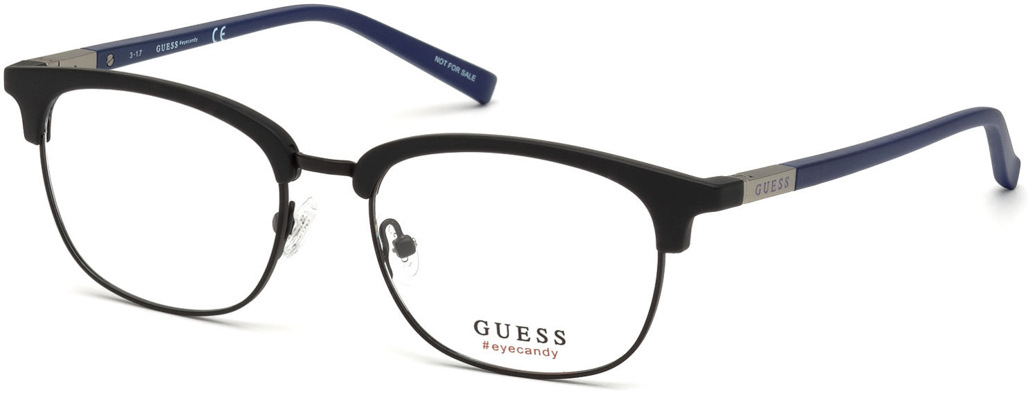 Guess GU3024 Browline Eyeglasses 002-002 - Matte Black