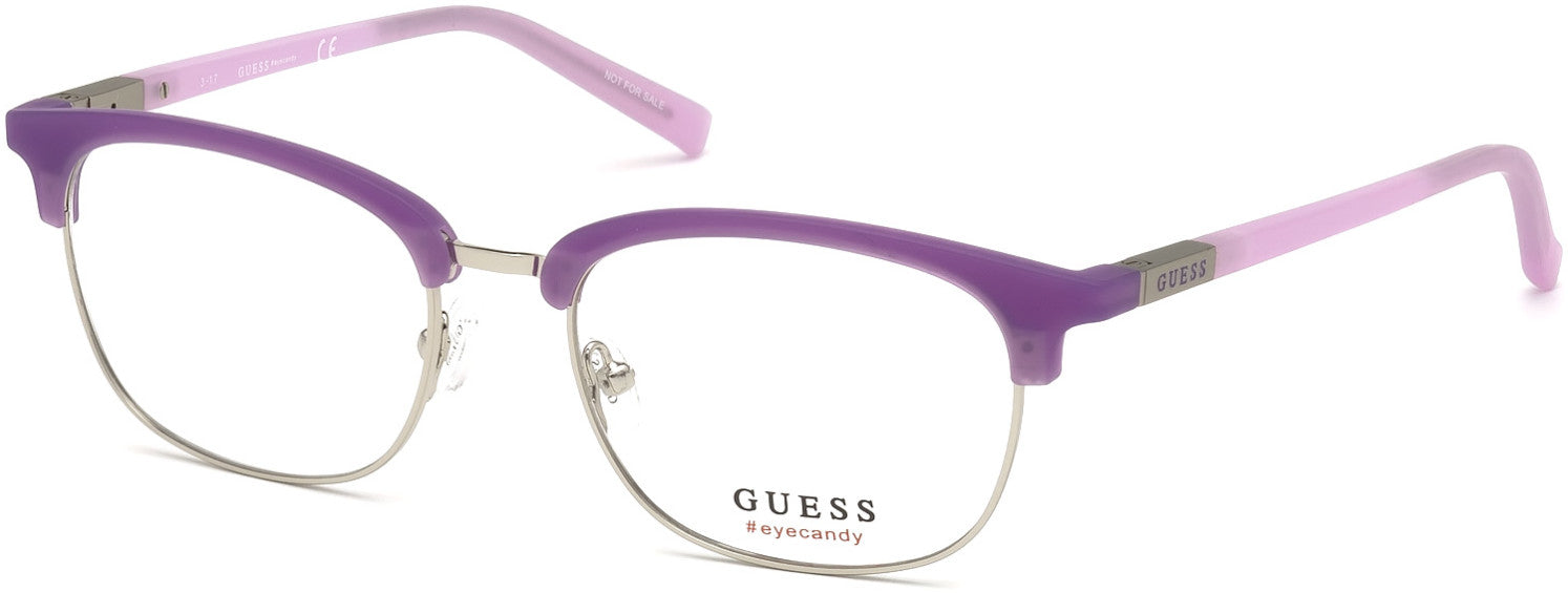 Guess GU3024 Browline Eyeglasses 082-082 - Matte Violet