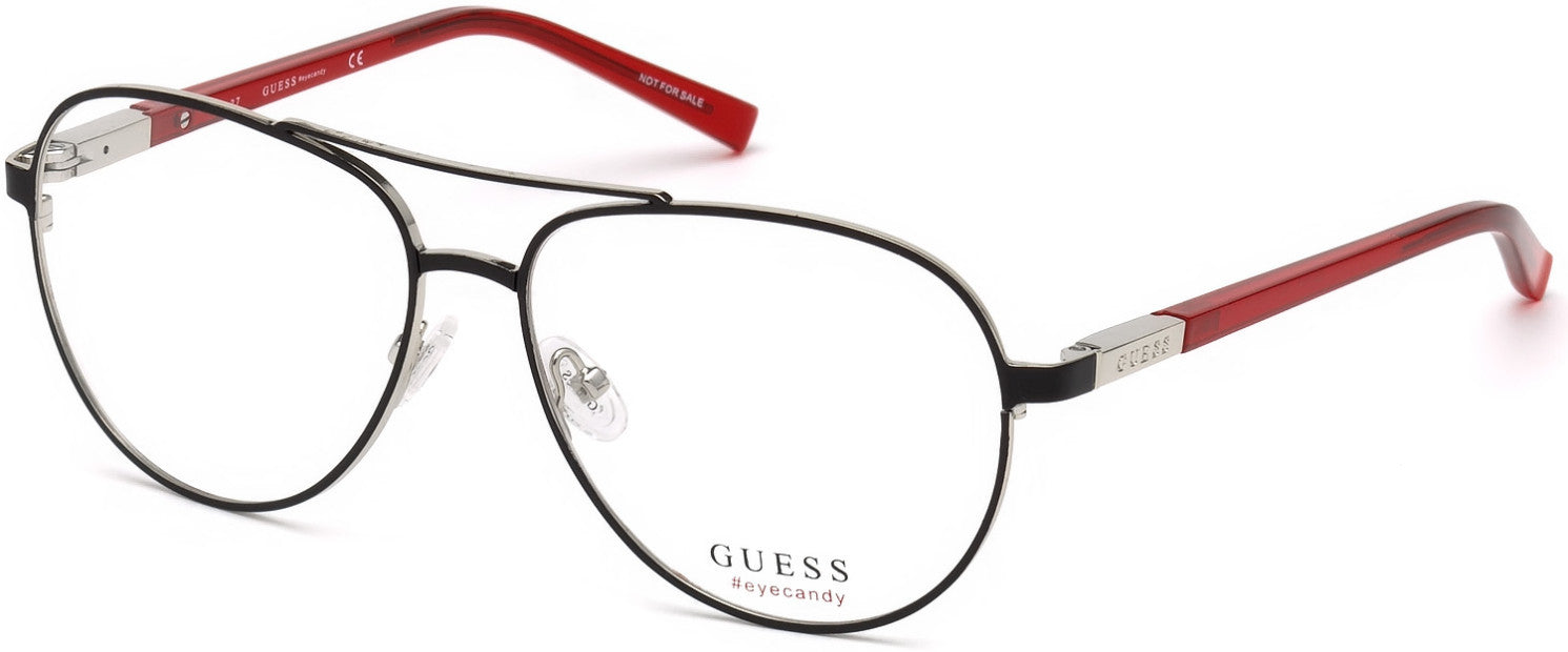 Guess GU3029 Pilot Eyeglasses 005-005 - Black