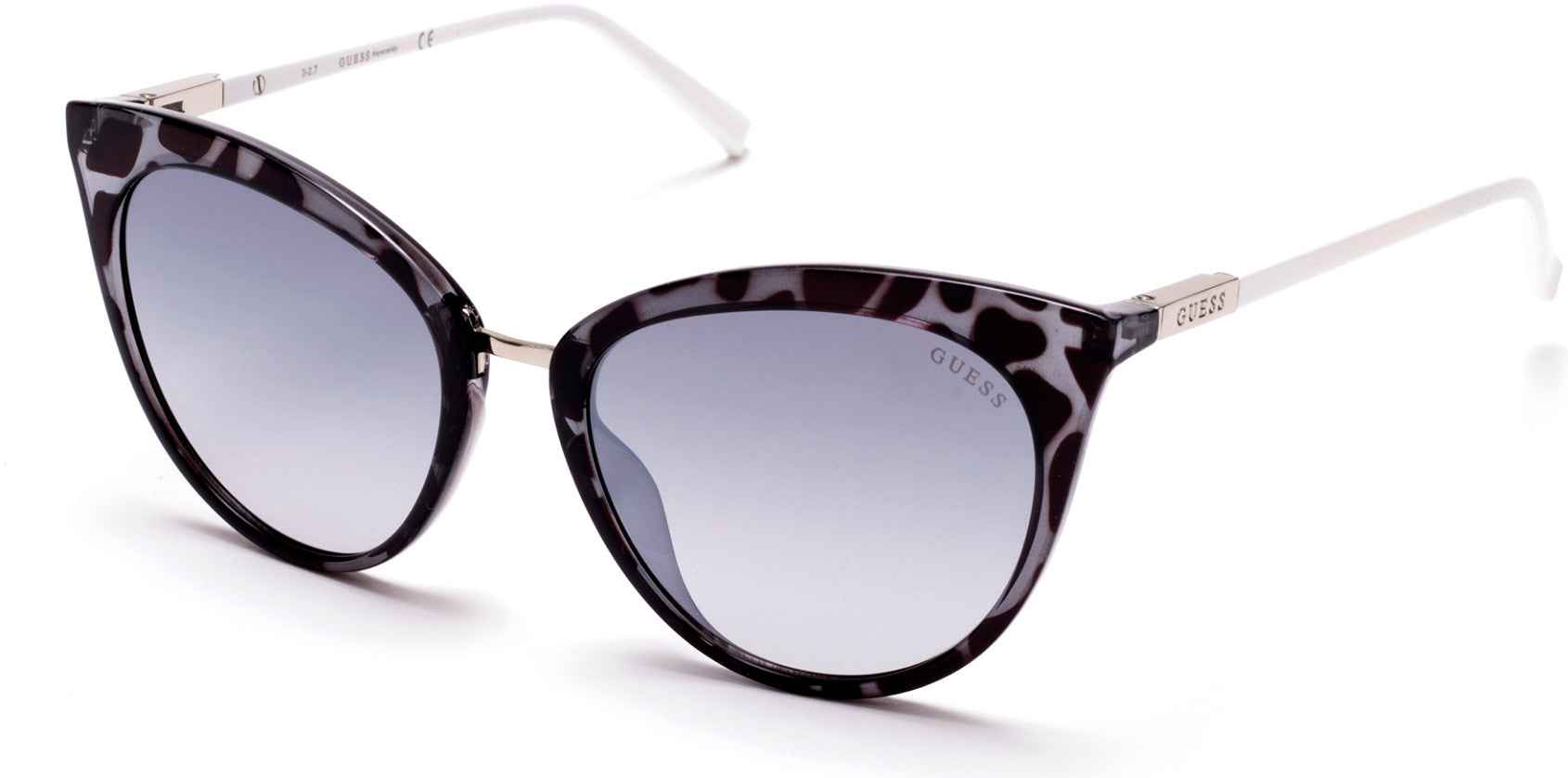 Guess GU3035 Cat Sunglasses 05B-05B - Black/other / Gradient Smoke