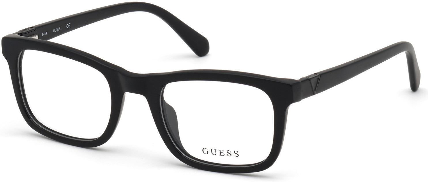 Guess GU50002 Square Eyeglasses 002-002 - Matte Black